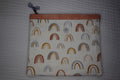 Boho Rainbow Large Quilted Zipper Pouch