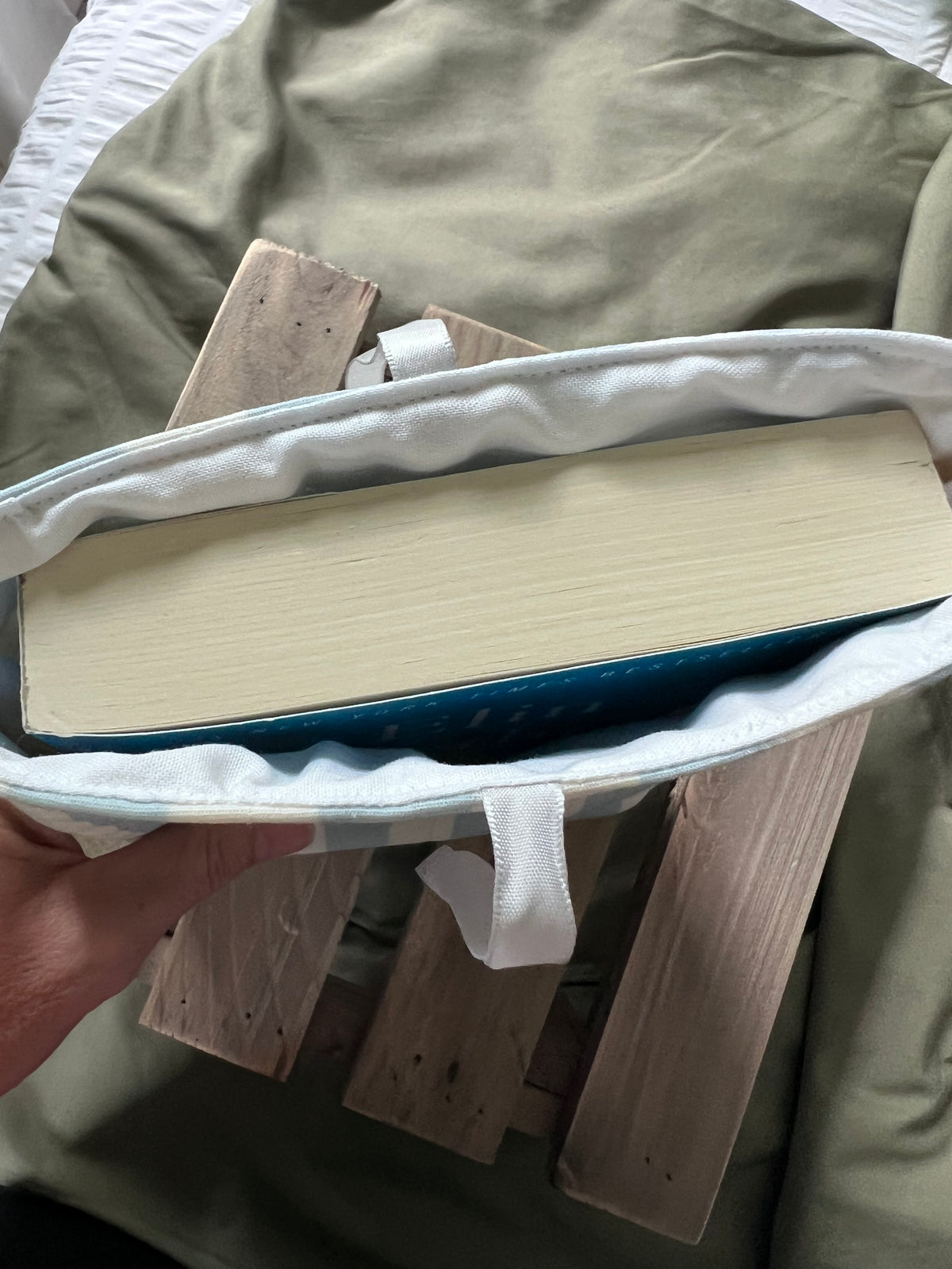 Seaside Stripes Handmade Quilted Book Sleeve
