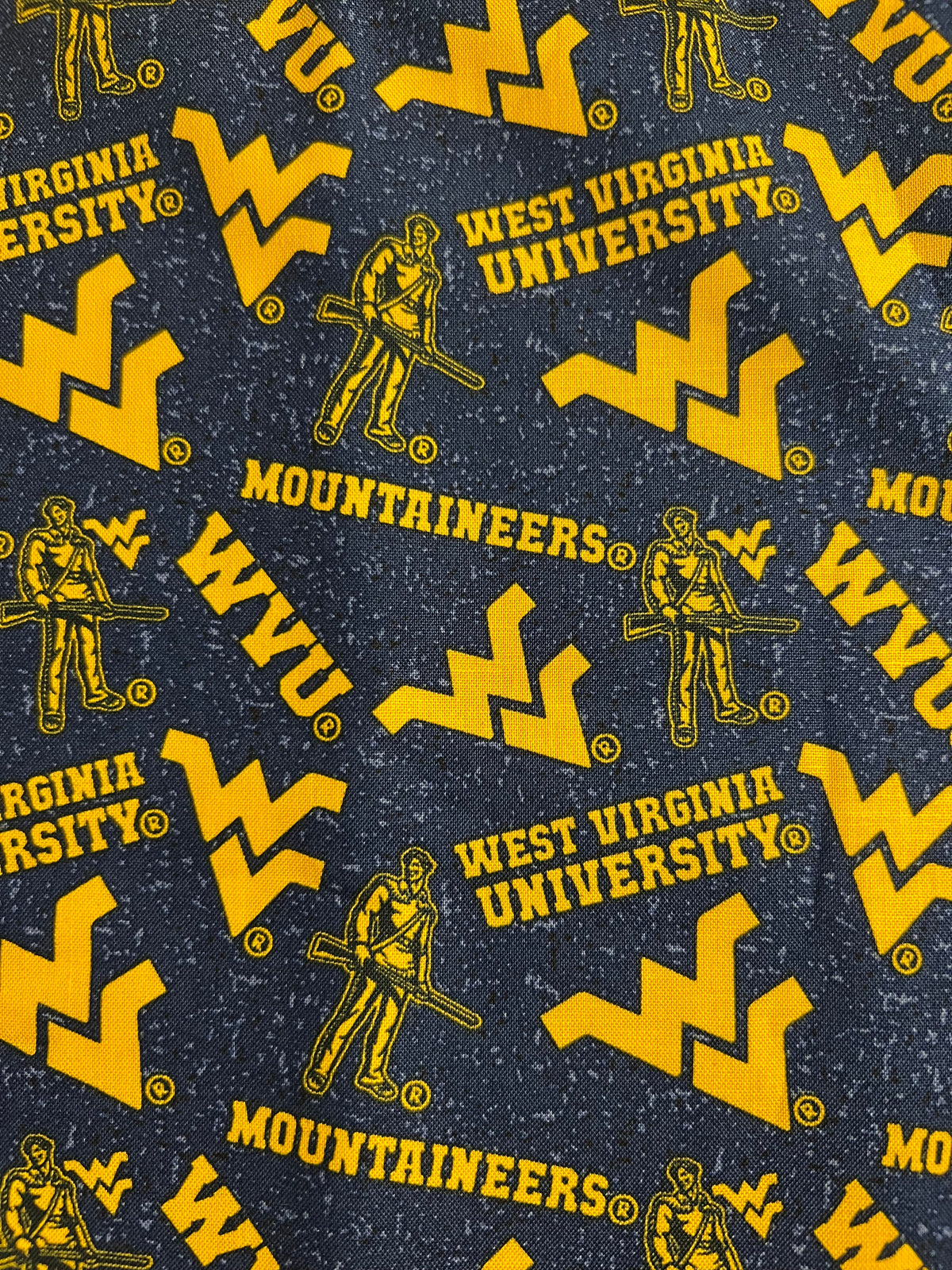 Made-to-Order WVU Quilted Zipper Pouch