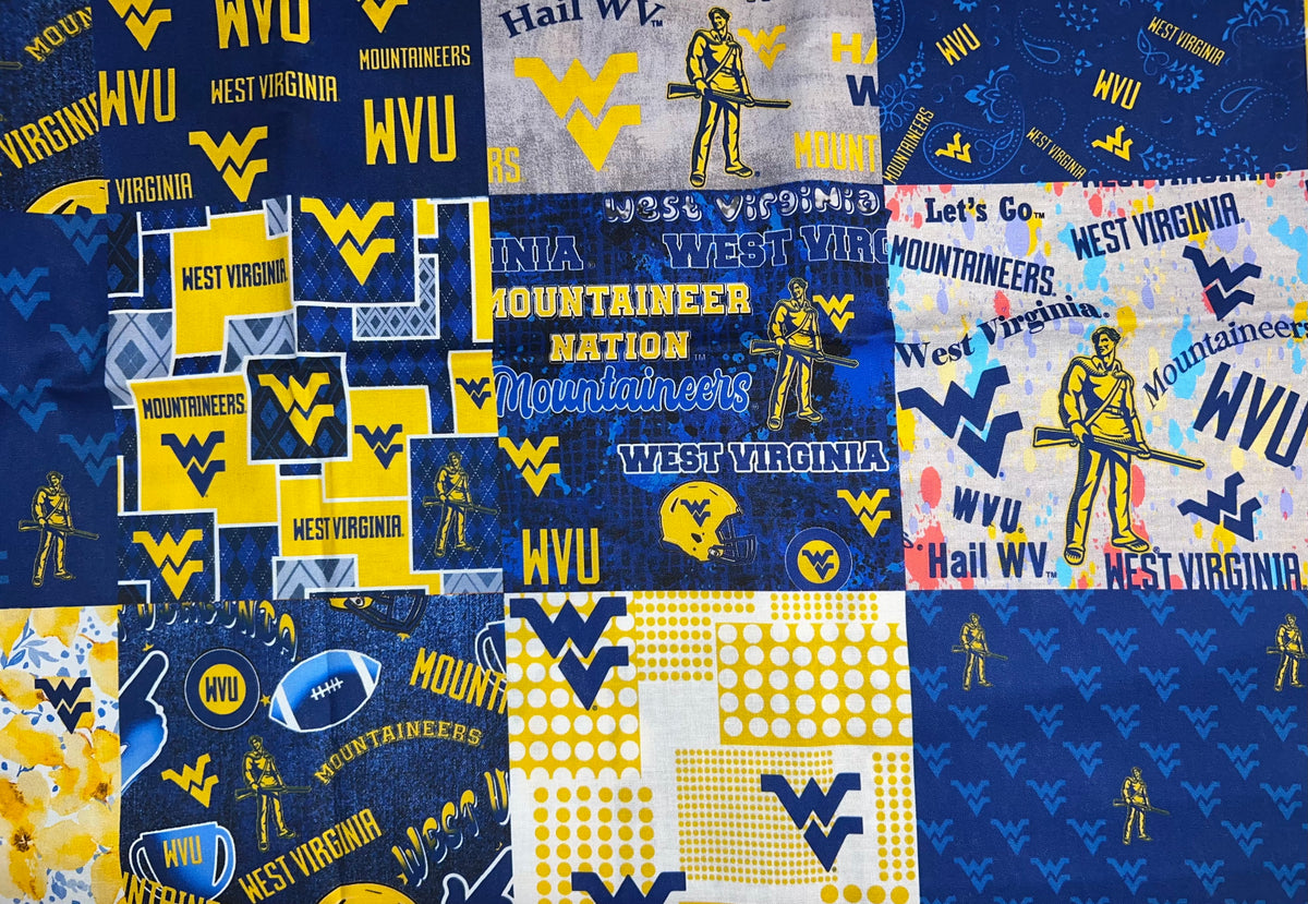 Made-to-Order WVU Quilted Zipper Pouch