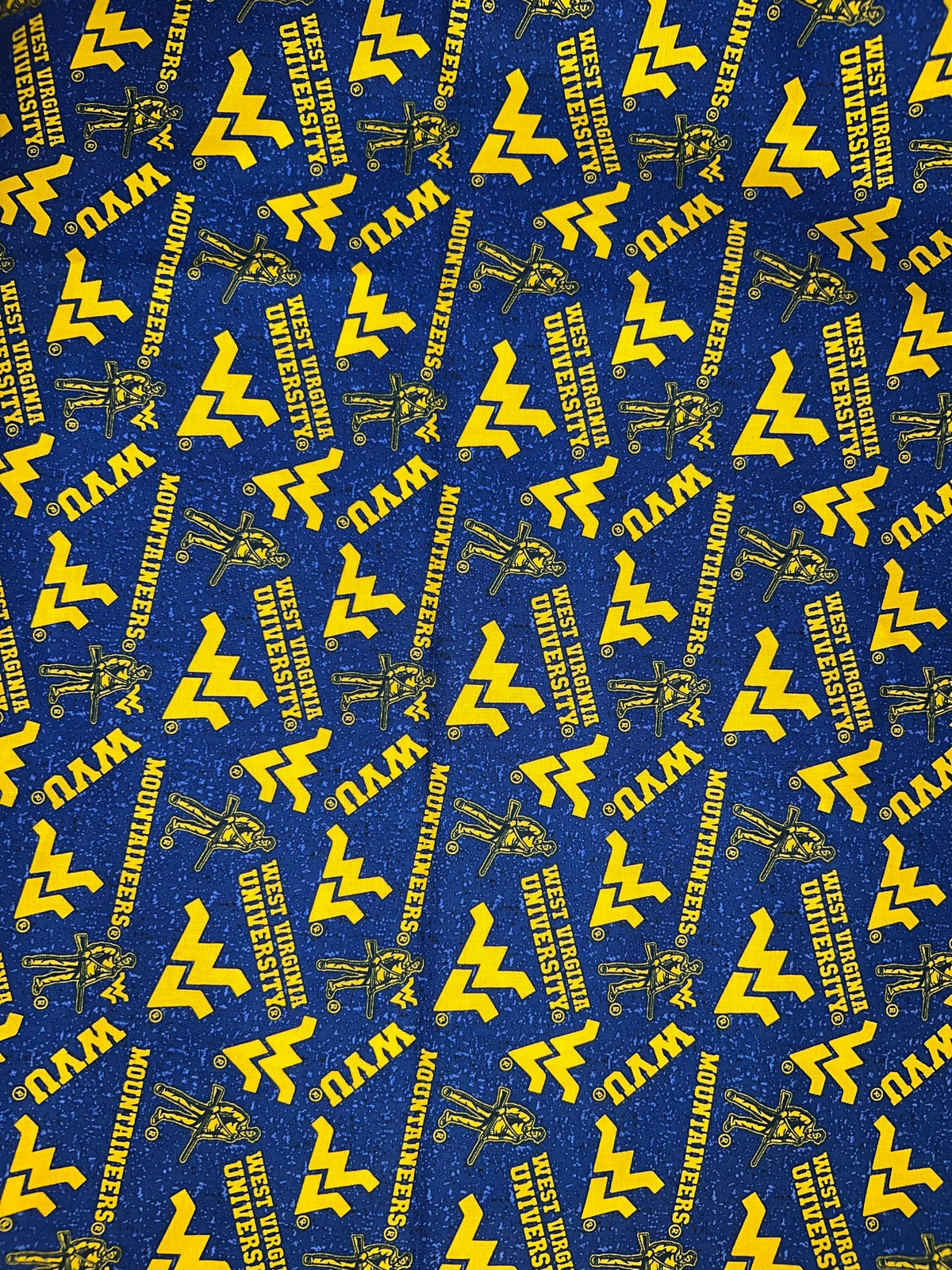 WVU Quilted Boxy Zipper Pouch
