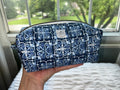 Blue Tile Quilted Boxy Pouch