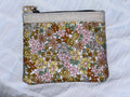 Vintage Floral Quilted Zipper Pouch