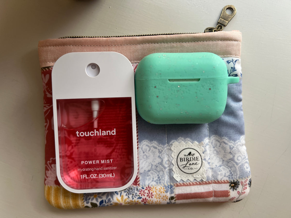 Patchwork Small Quilted Zipper Pouch