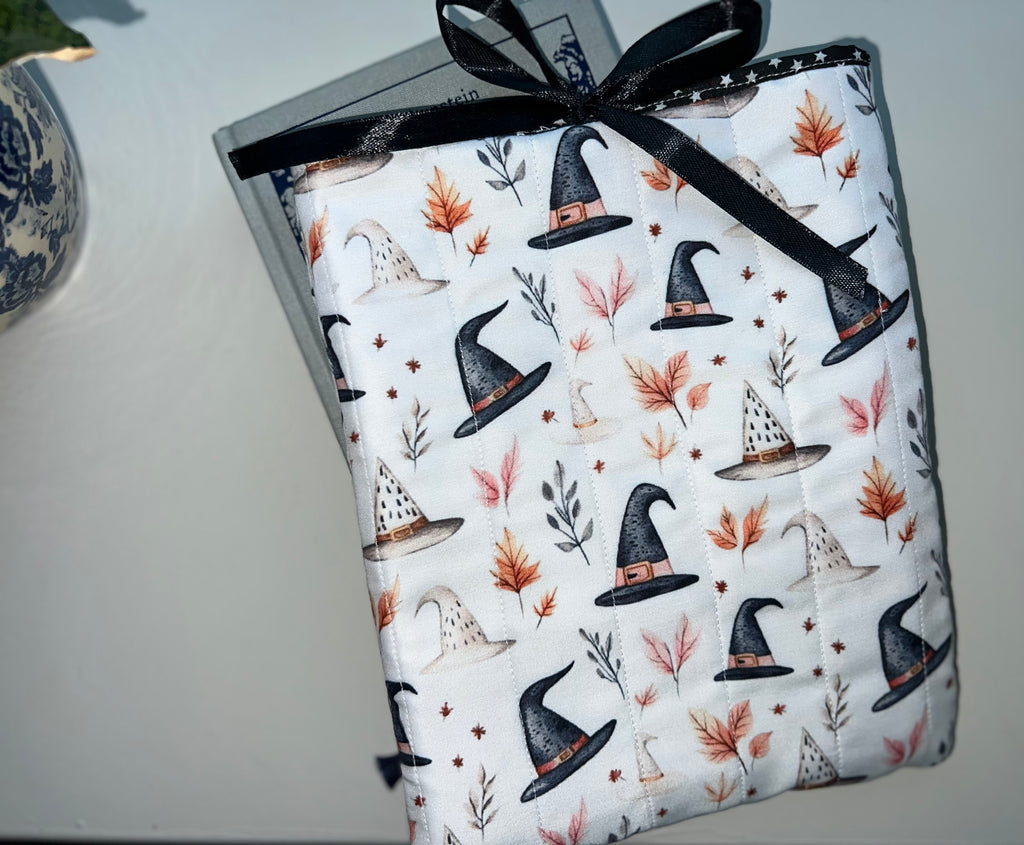 Autumn Magic Quilted Book Sleeve | Witch Hat Fall Book Cover