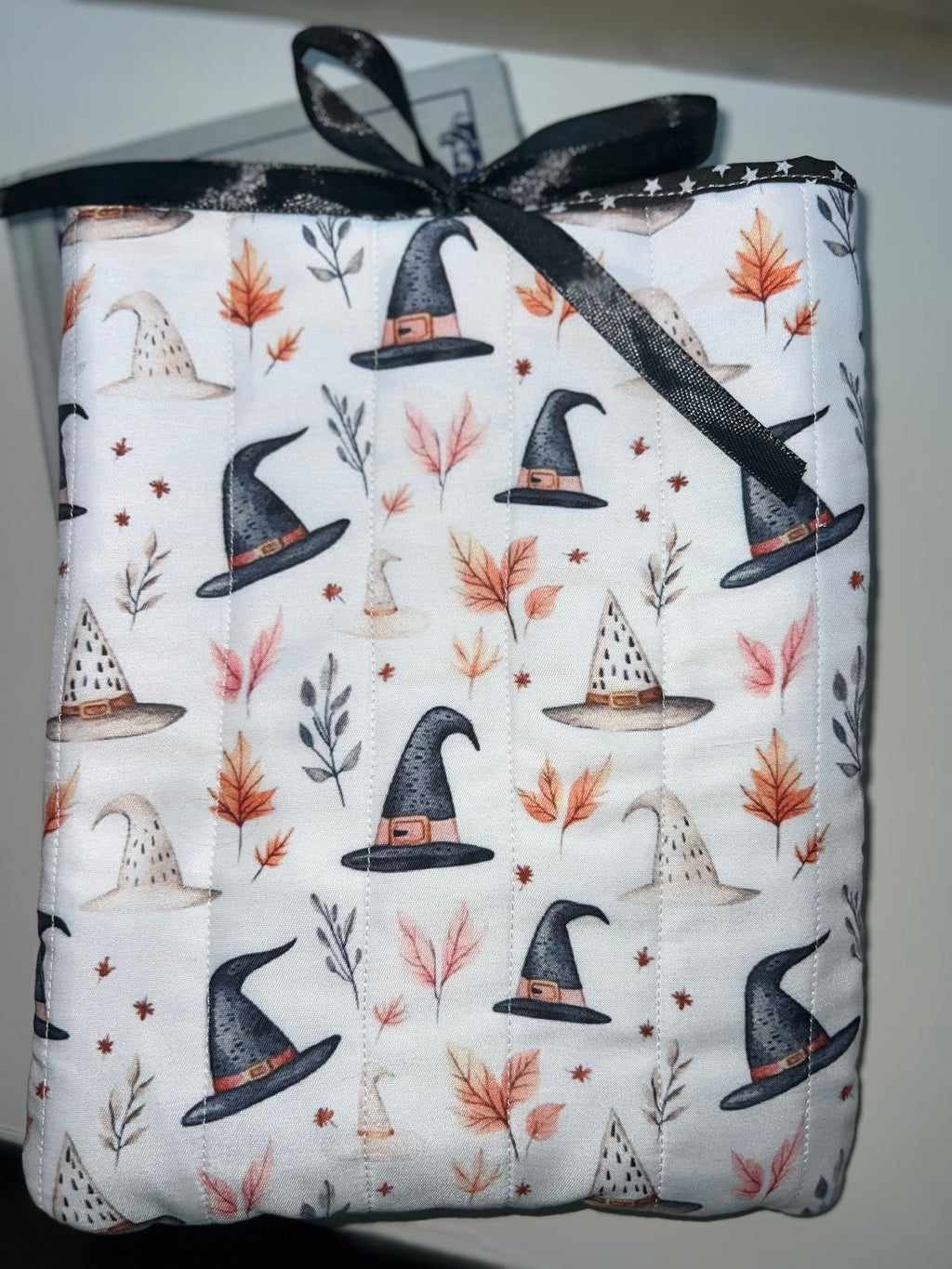 Autumn Magic Quilted Book Sleeve | Witch Hat Fall Book Cover