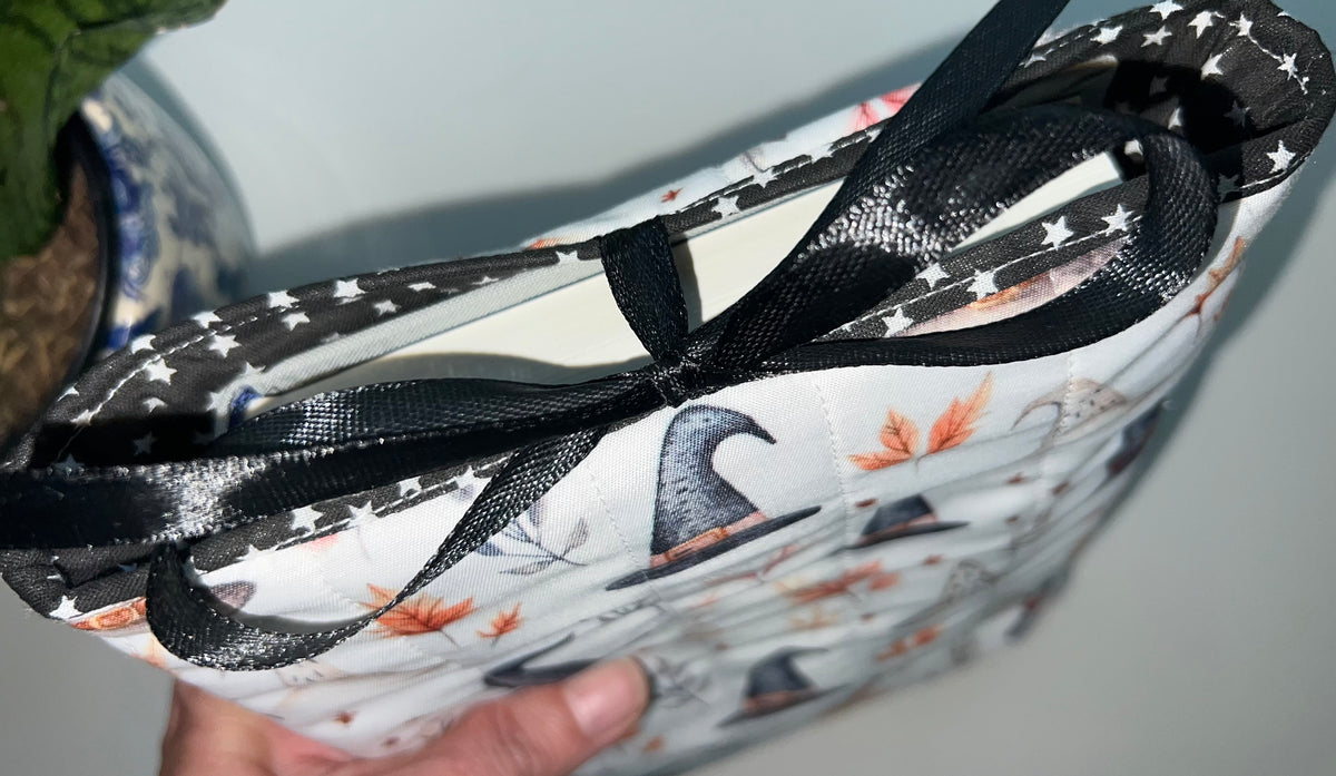 Autumn Magic Quilted Book Sleeve | Witch Hat Fall Book Cover
