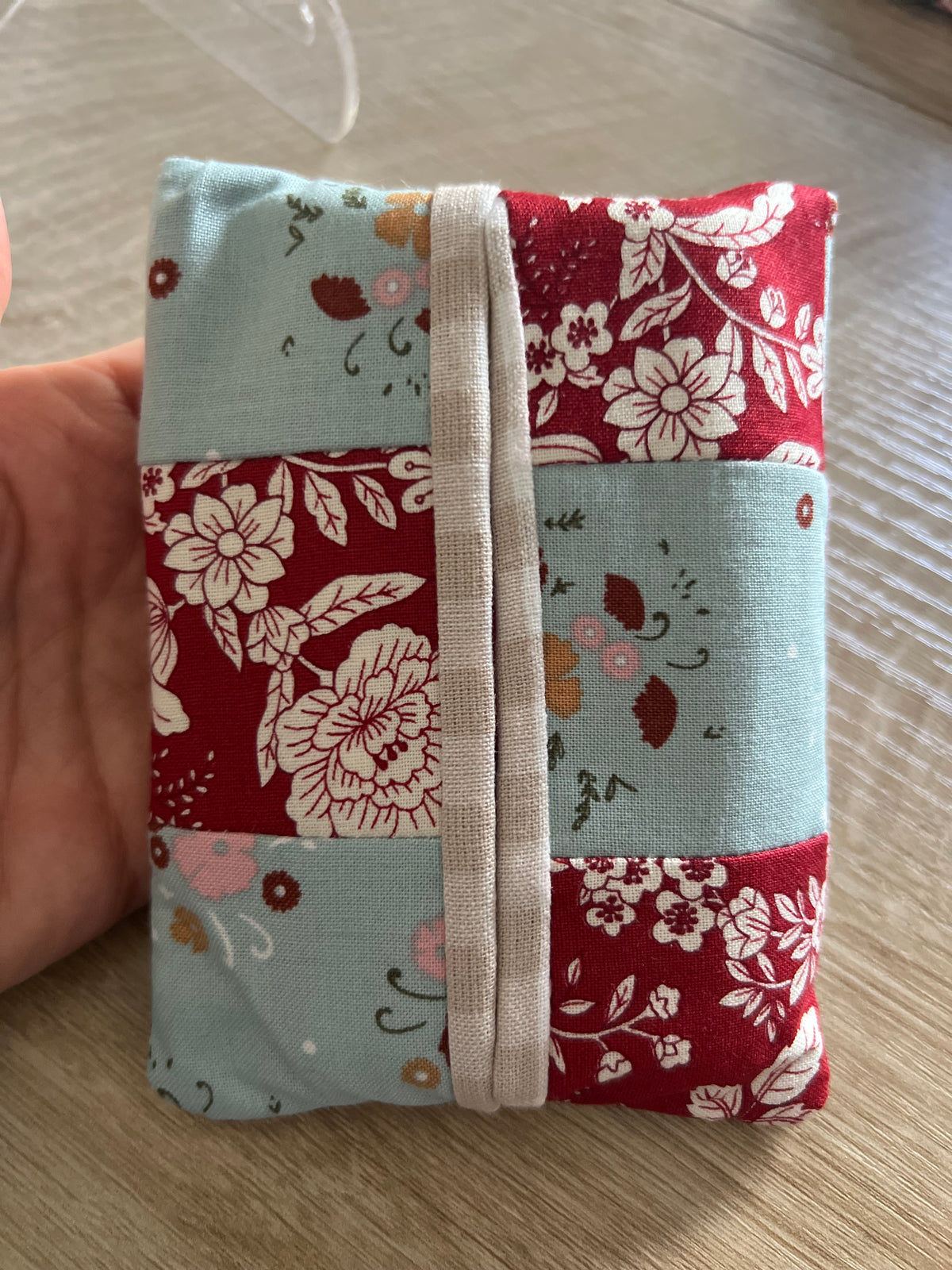 Cranberry Blossom Patchwork Tissue Pouch