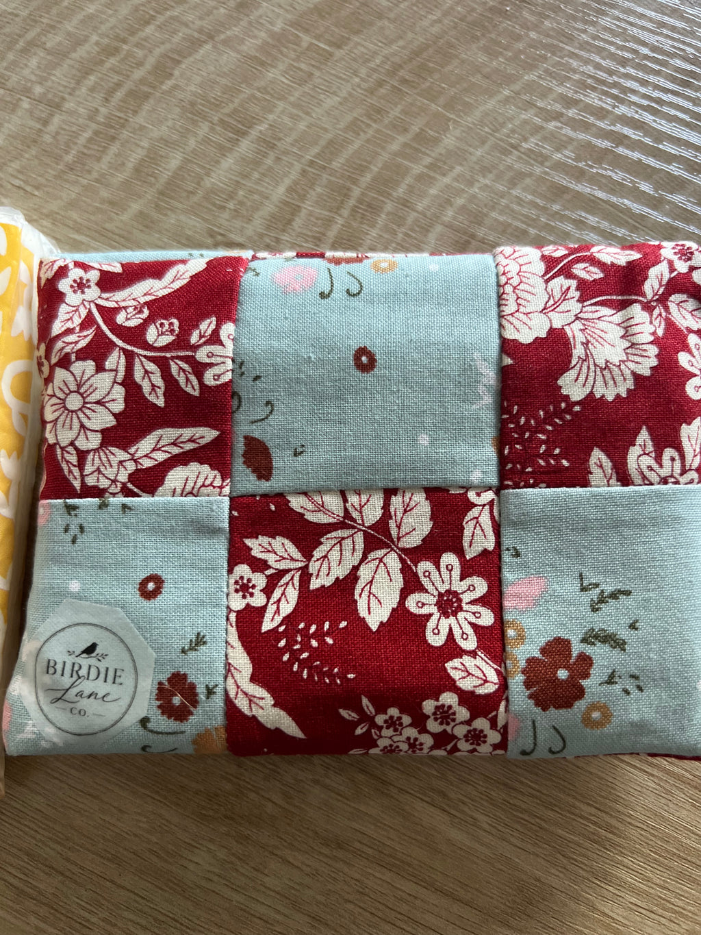 Cranberry Blossom Patchwork Tissue Pouch