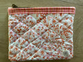 Blushing Blooms Too Large Quilted Floral Zipper Pouch