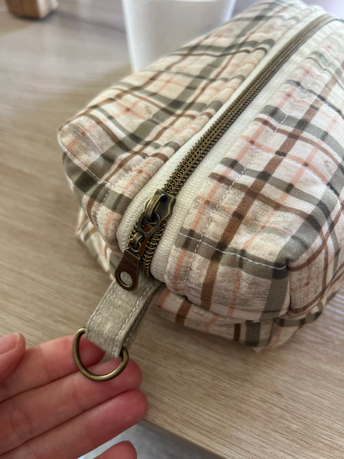 Autumn Plaid Quilted Boxy Pouch