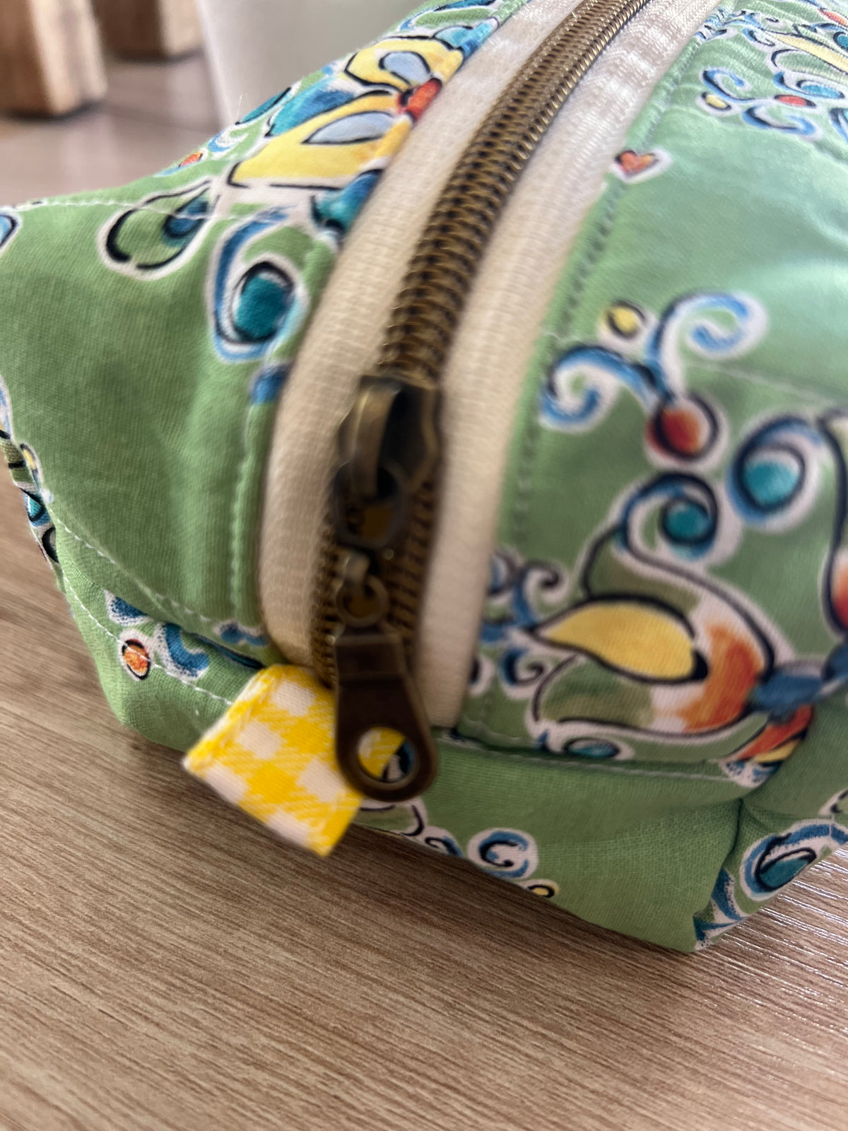 Sage Garden Quilted Boxy Pouch