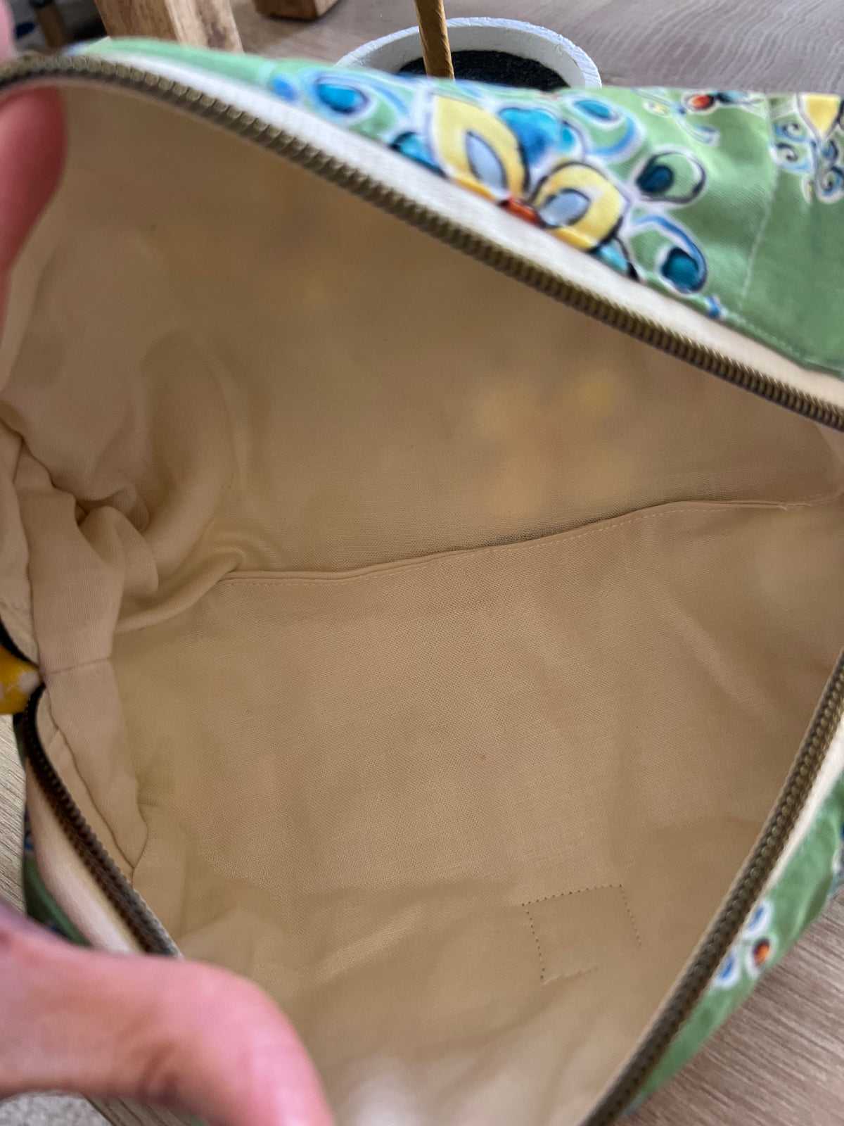 Sage Garden Quilted Boxy Pouch