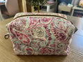 Pink Paisley Charm Quilted Boxy Pouch