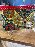 Boho Kaleidoscope - Ruby Small Quilted Zipper Pouch
