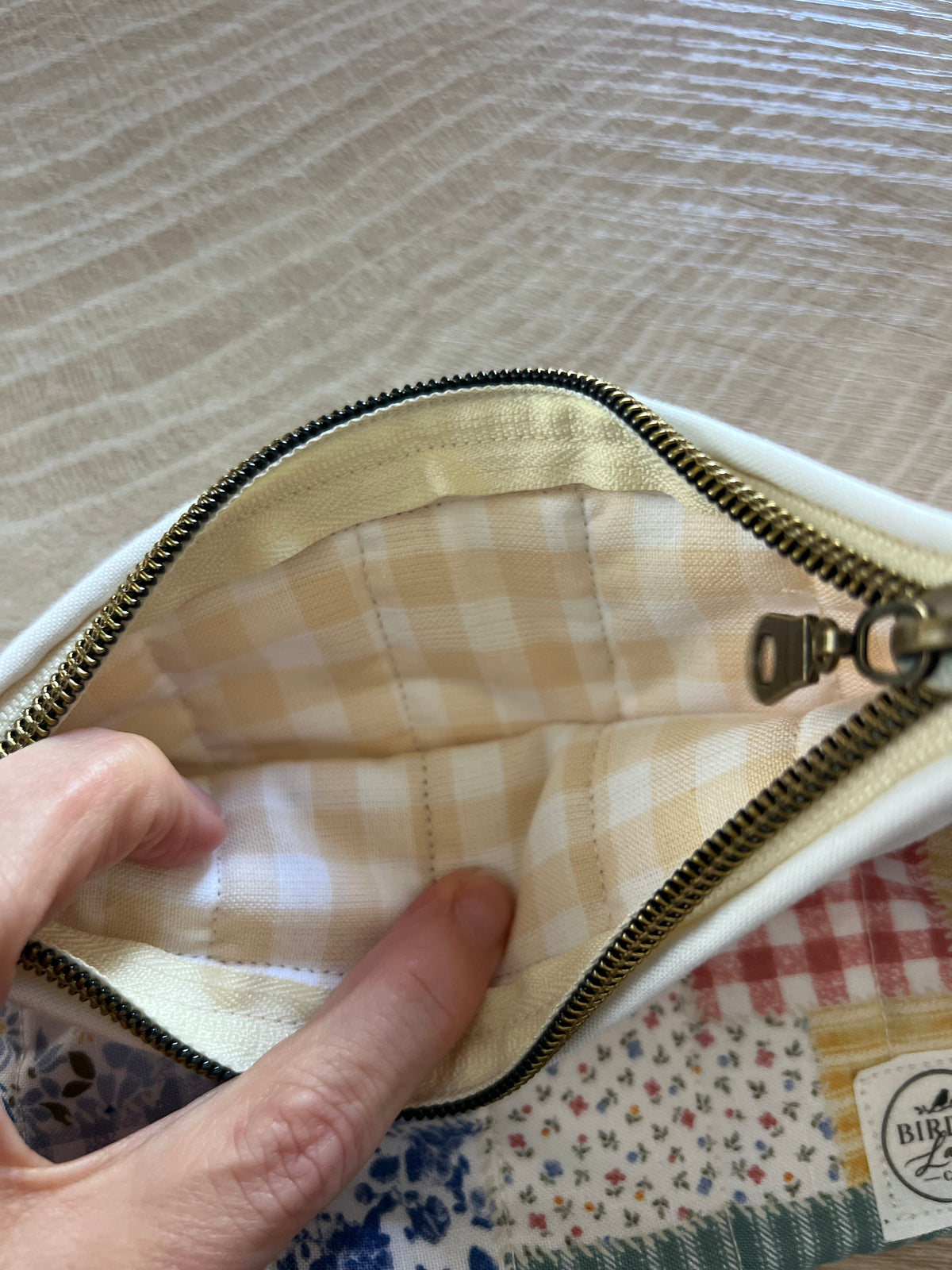 Patchwork Cottage Small Quilted Zipper Pouch
