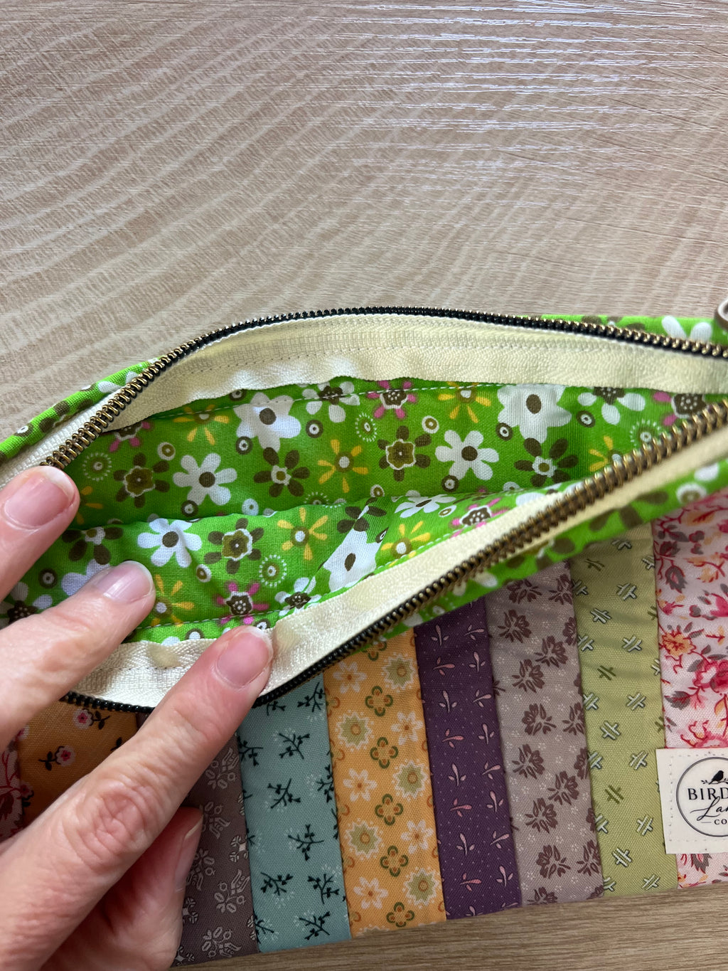 Patchwork Garden Medium Zipper Pouch