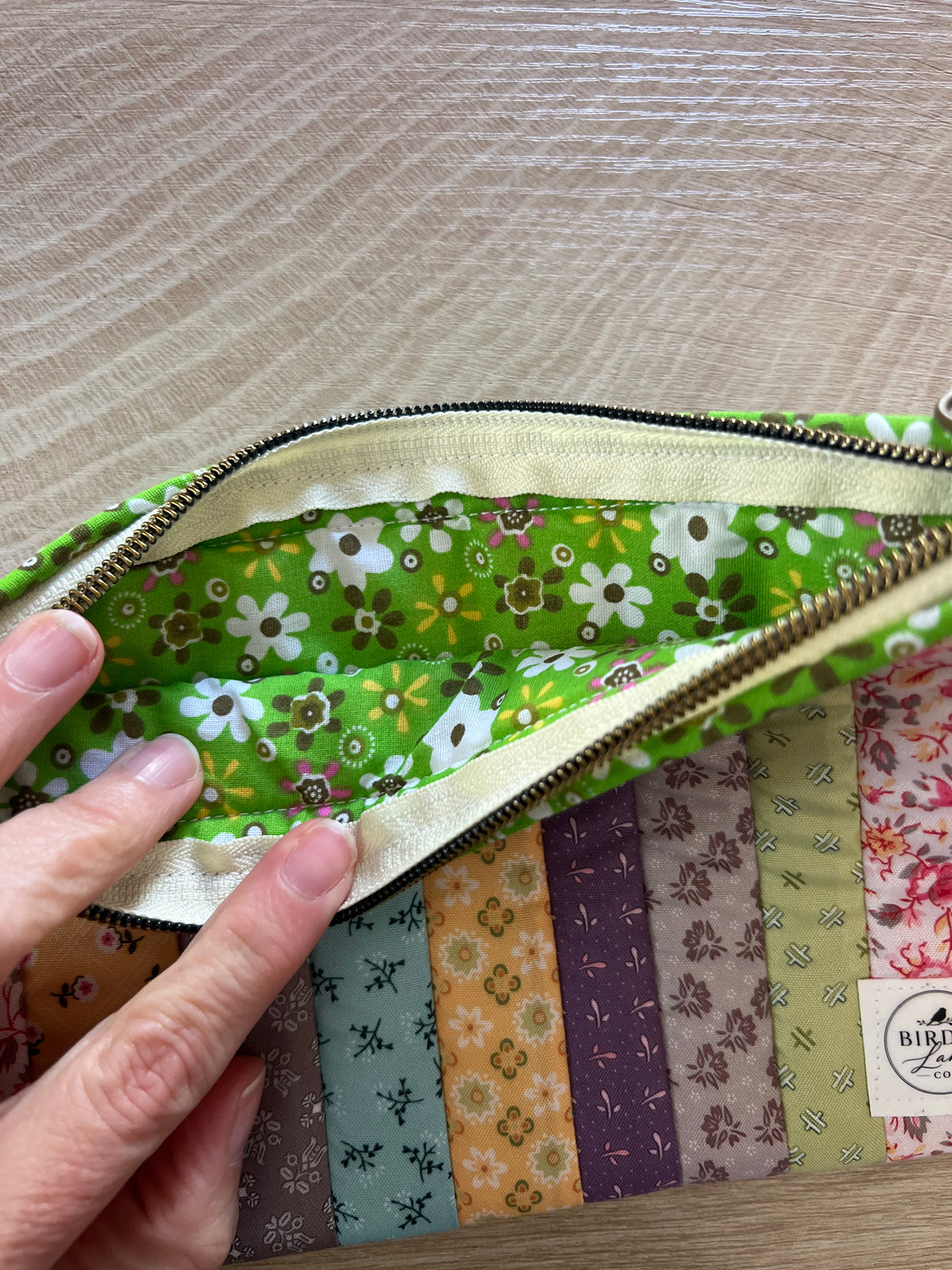 Patchwork Garden Medium Zipper Pouch