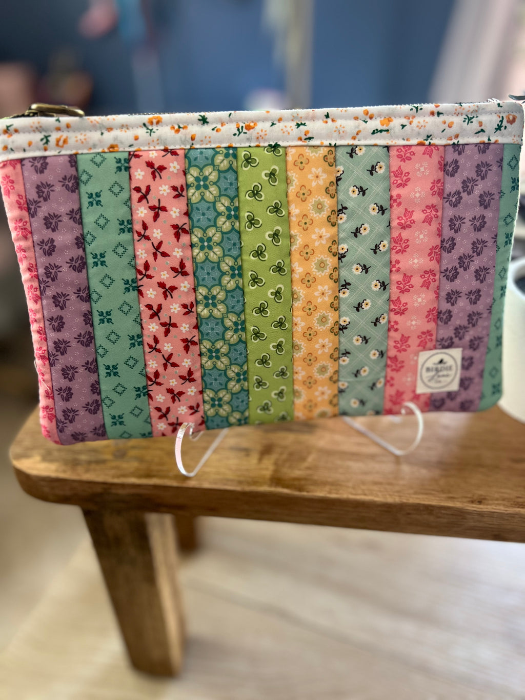 Sweet Meadow Patchwork  Medium Zipper Pouch