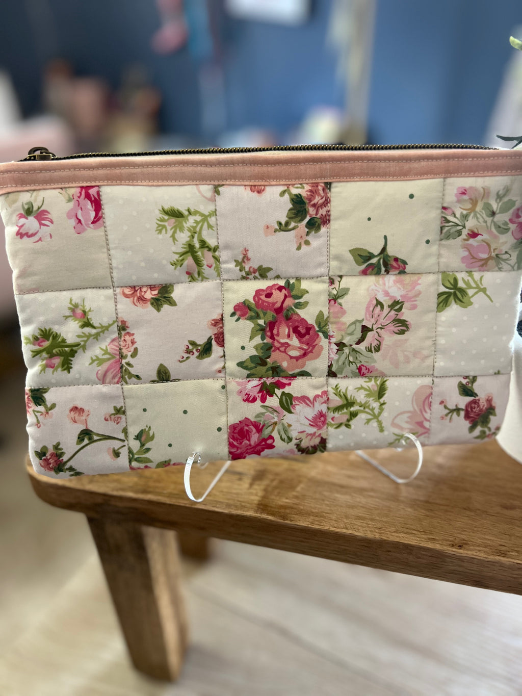 Rose Cottage Patchwork Zipper Pouch
