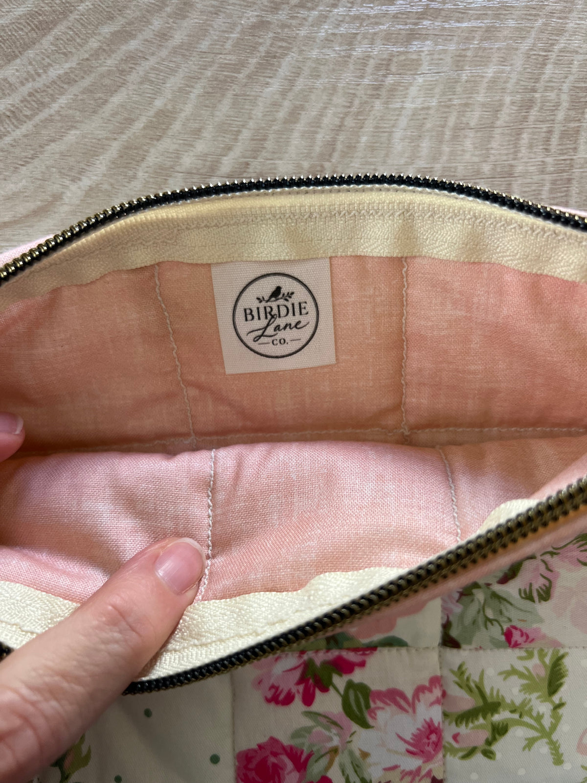 Rose Cottage Patchwork Zipper Pouch