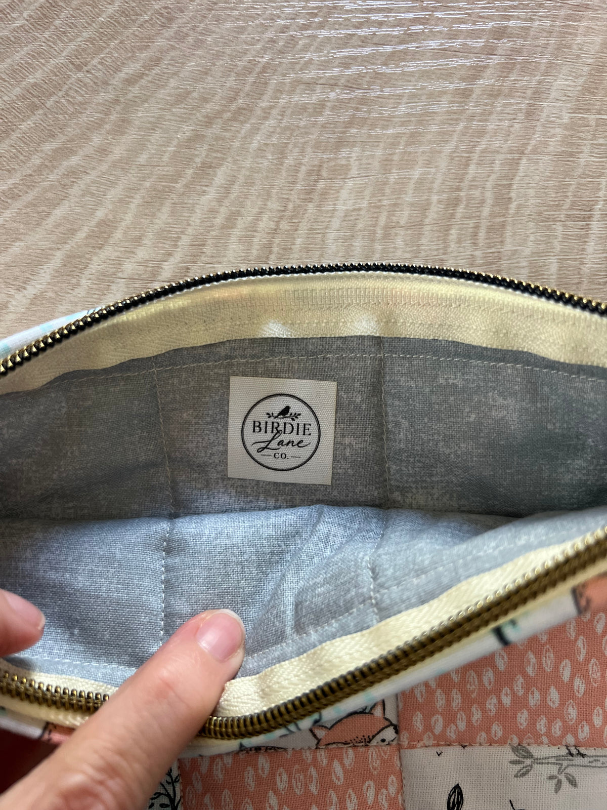 Woodland Whimsy Patchwork Zipper Pouch