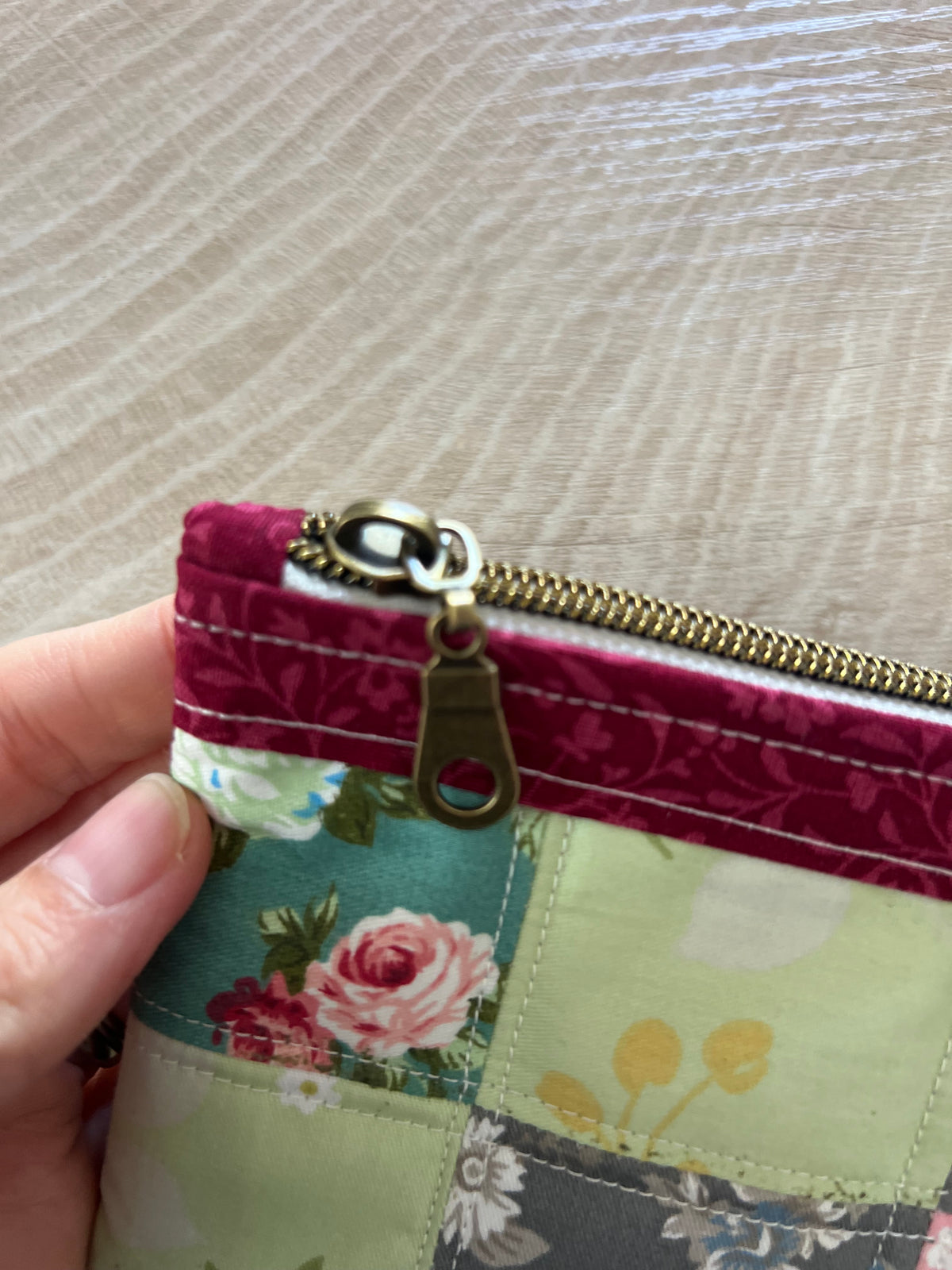 Vintage Rose Garden Zipper Pouch