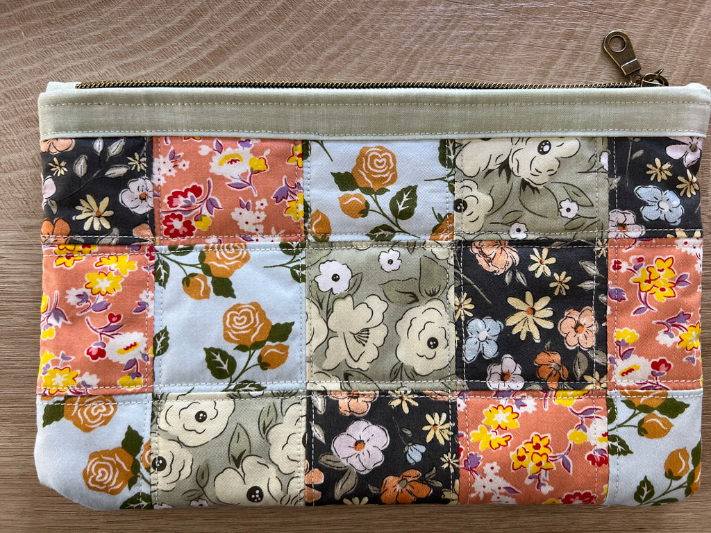 Sage & Sunshine Medium Quilted Zipper Pouch