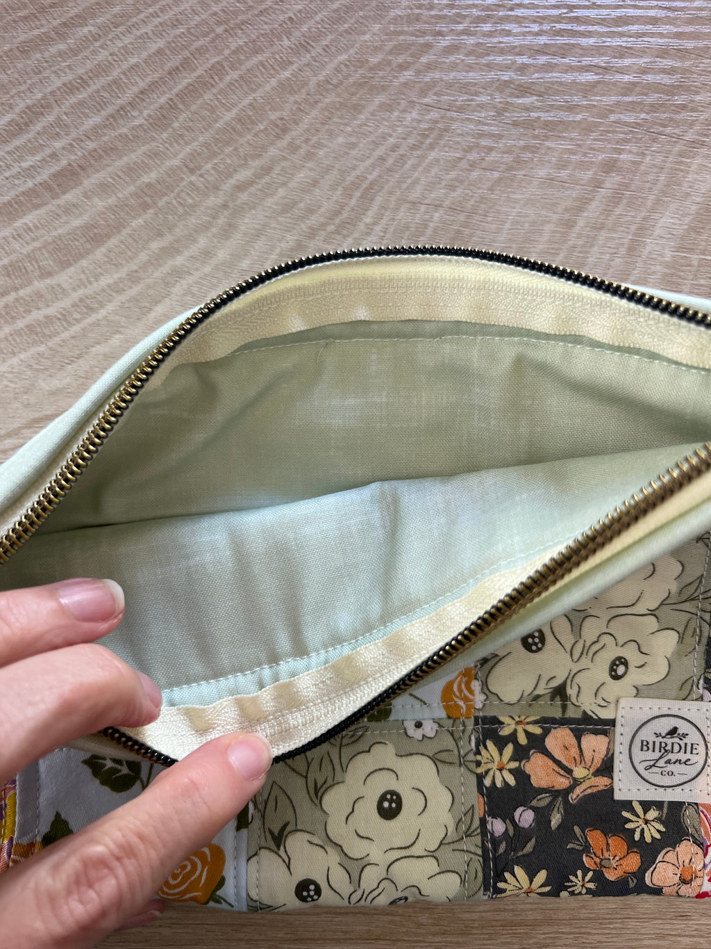 Sage & Sunshine Medium Quilted Zipper Pouch