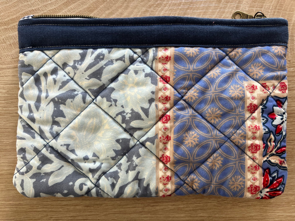 Blueberry & Blooms Medium Zipper Pouch
