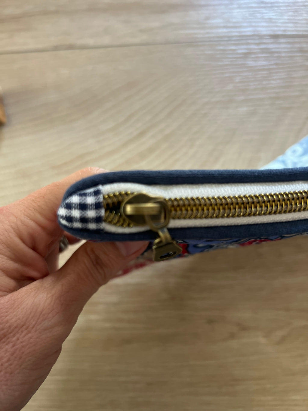 Blueberry & Blooms Medium Zipper Pouch