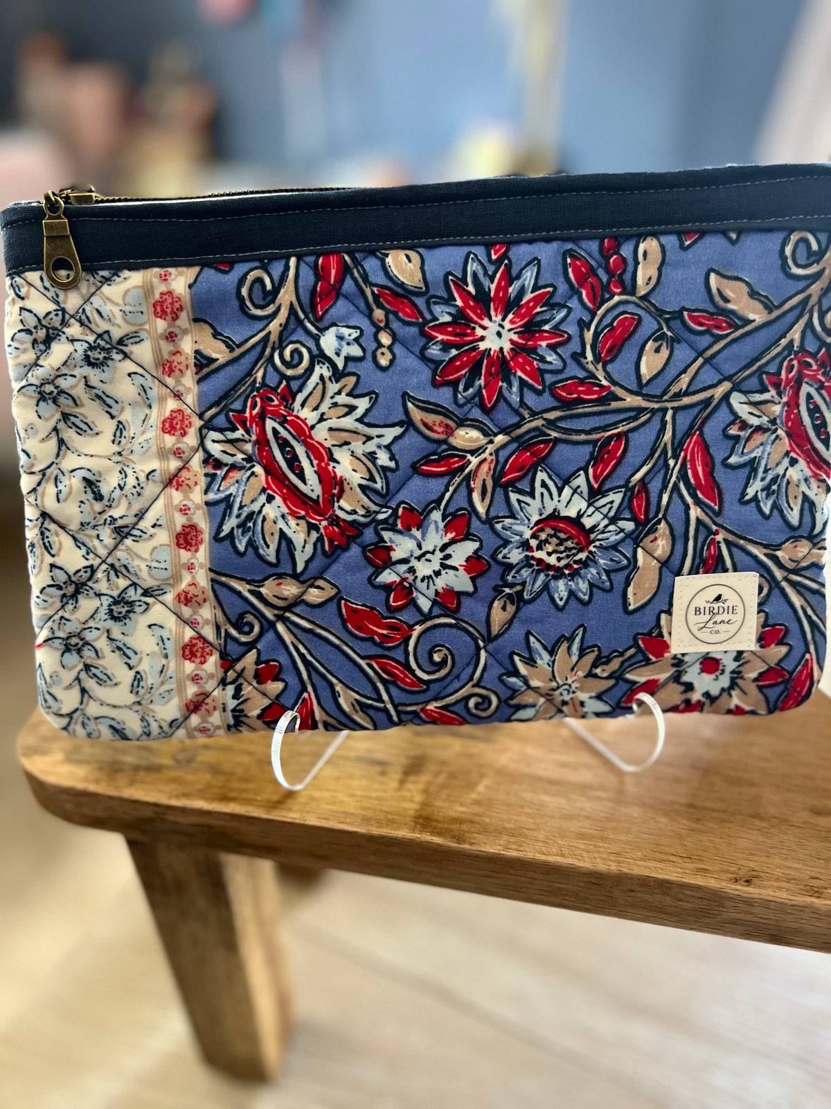 Blueberry & Blooms – Garden Edition Medium Zipper Pouch