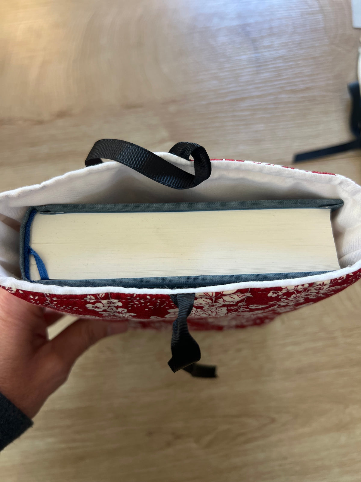 Cranberry Blossom Floral Quilted Book Sleeve