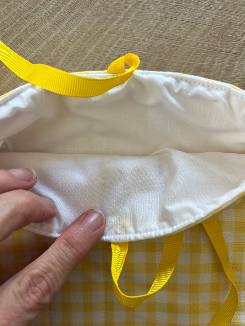 Golden Sunshine Gingham | Yellow Quilted Book Sleeve