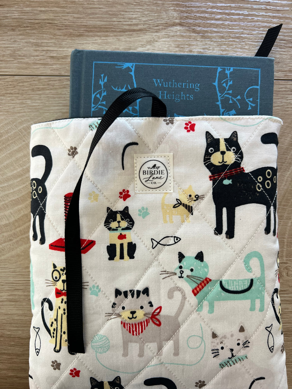 Purrfectly Bookish Quilted Book Sleeve