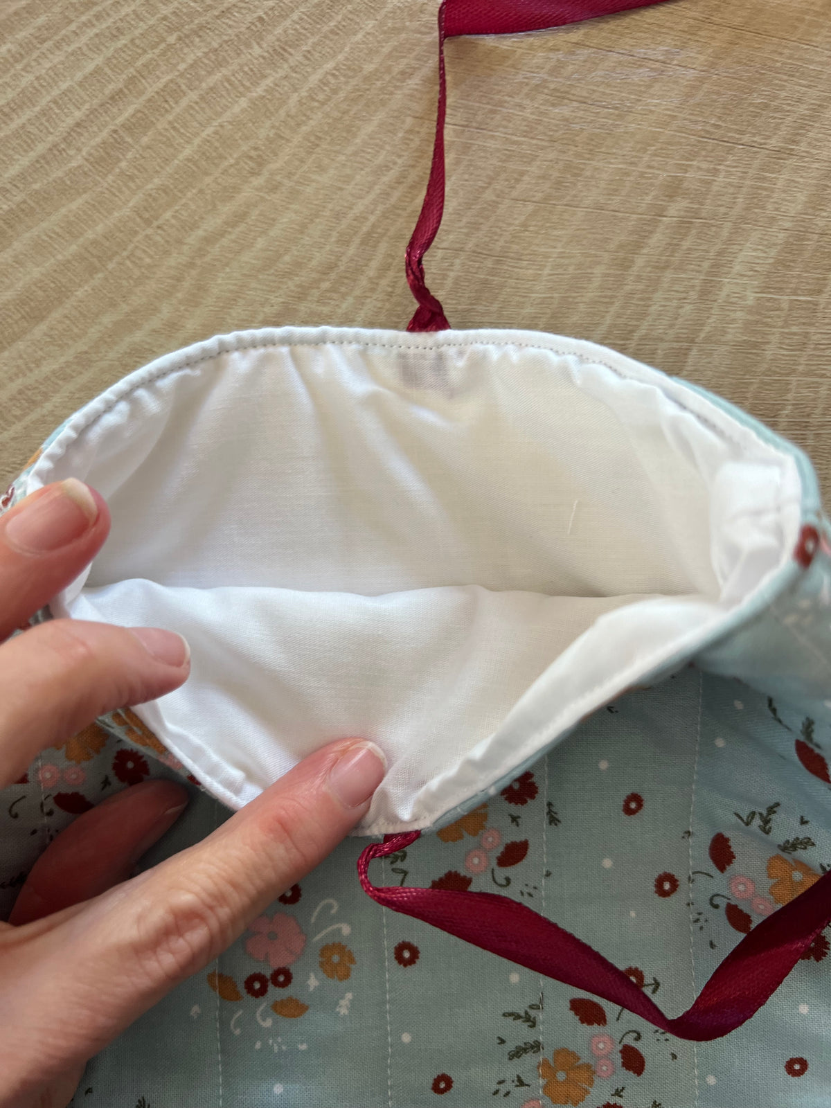 Sage Wildflower Quilted Book Sleeve