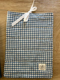 Blueberry Gingham Quilted Book Sleeve
