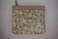 Small Soft Floral Quilted Zipper Pouch