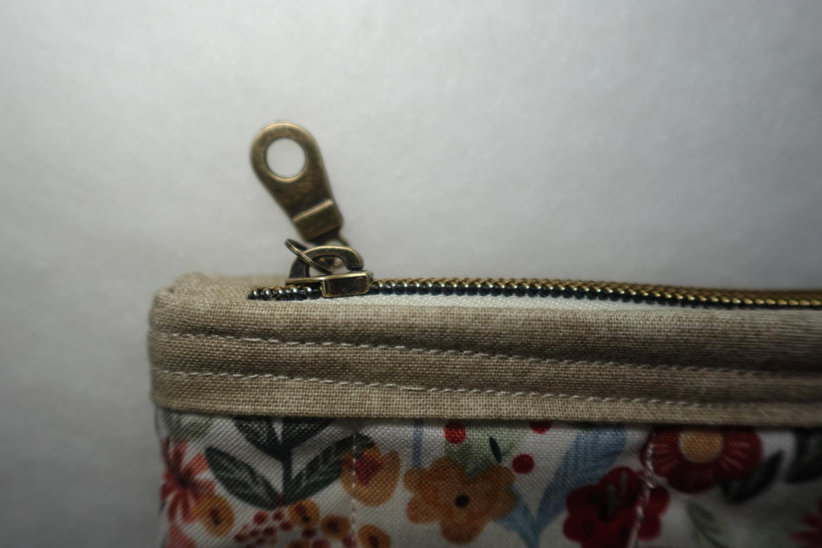 Secret Garden Quilted Large Zipper Pouch