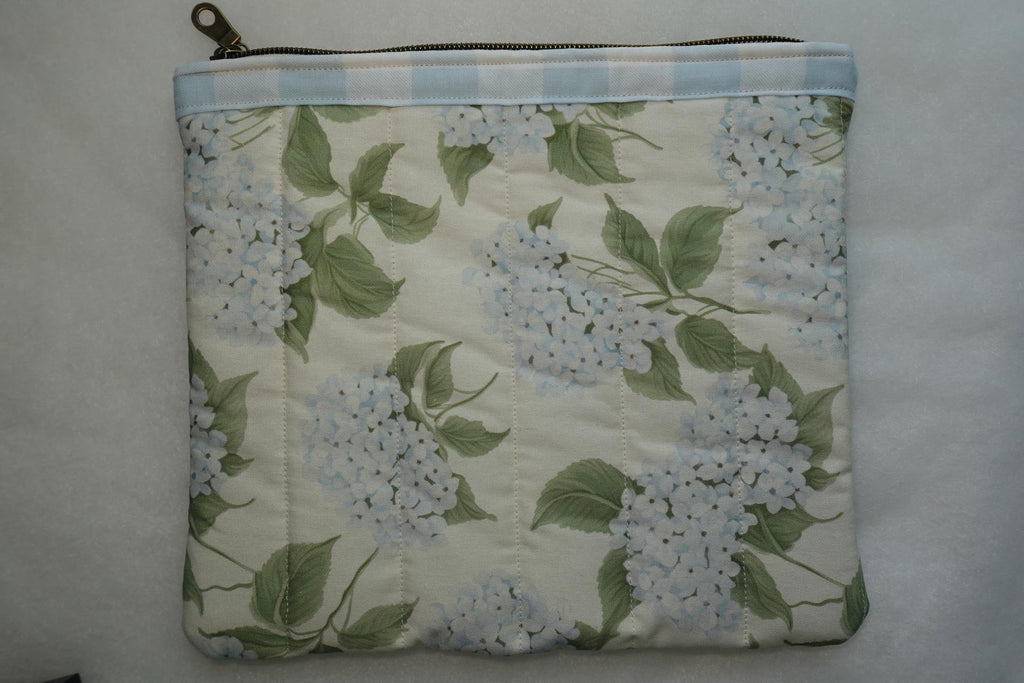 Hydrangea Haven Quilted Large Zipper Pouch