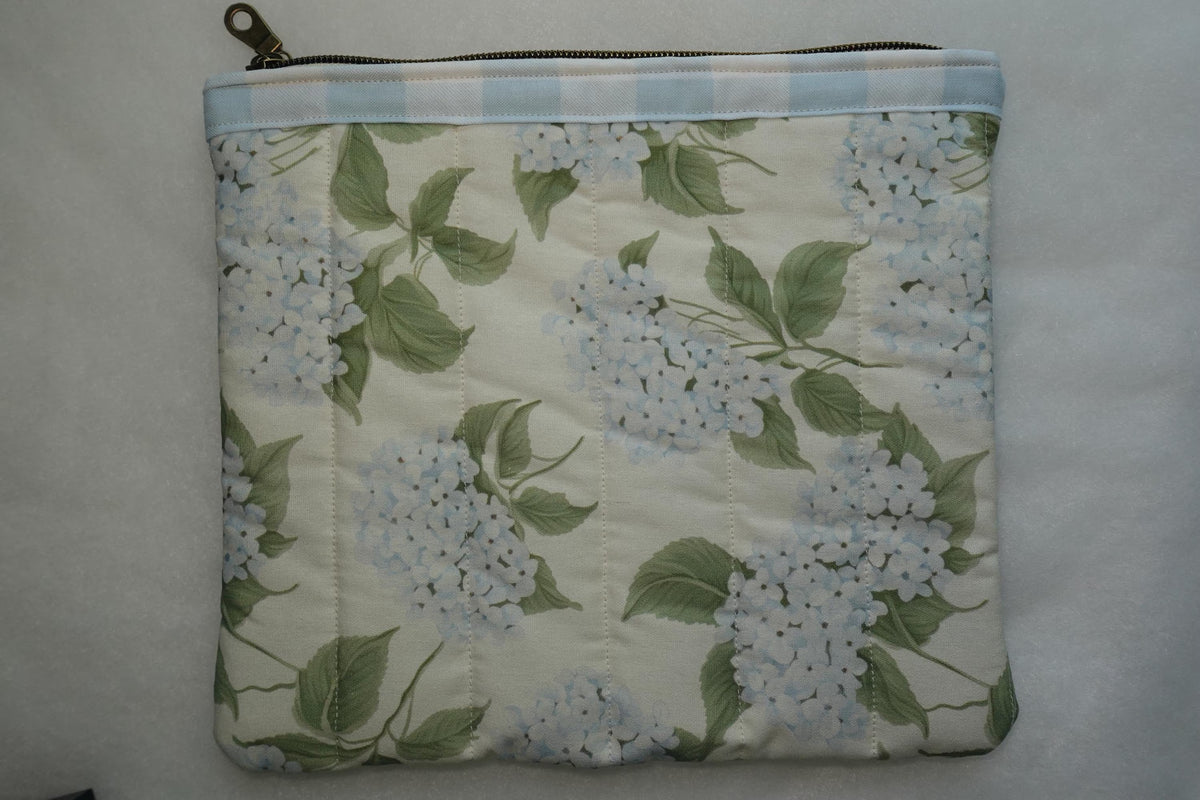 Hydrangea Haven Quilted Large Zipper Pouch