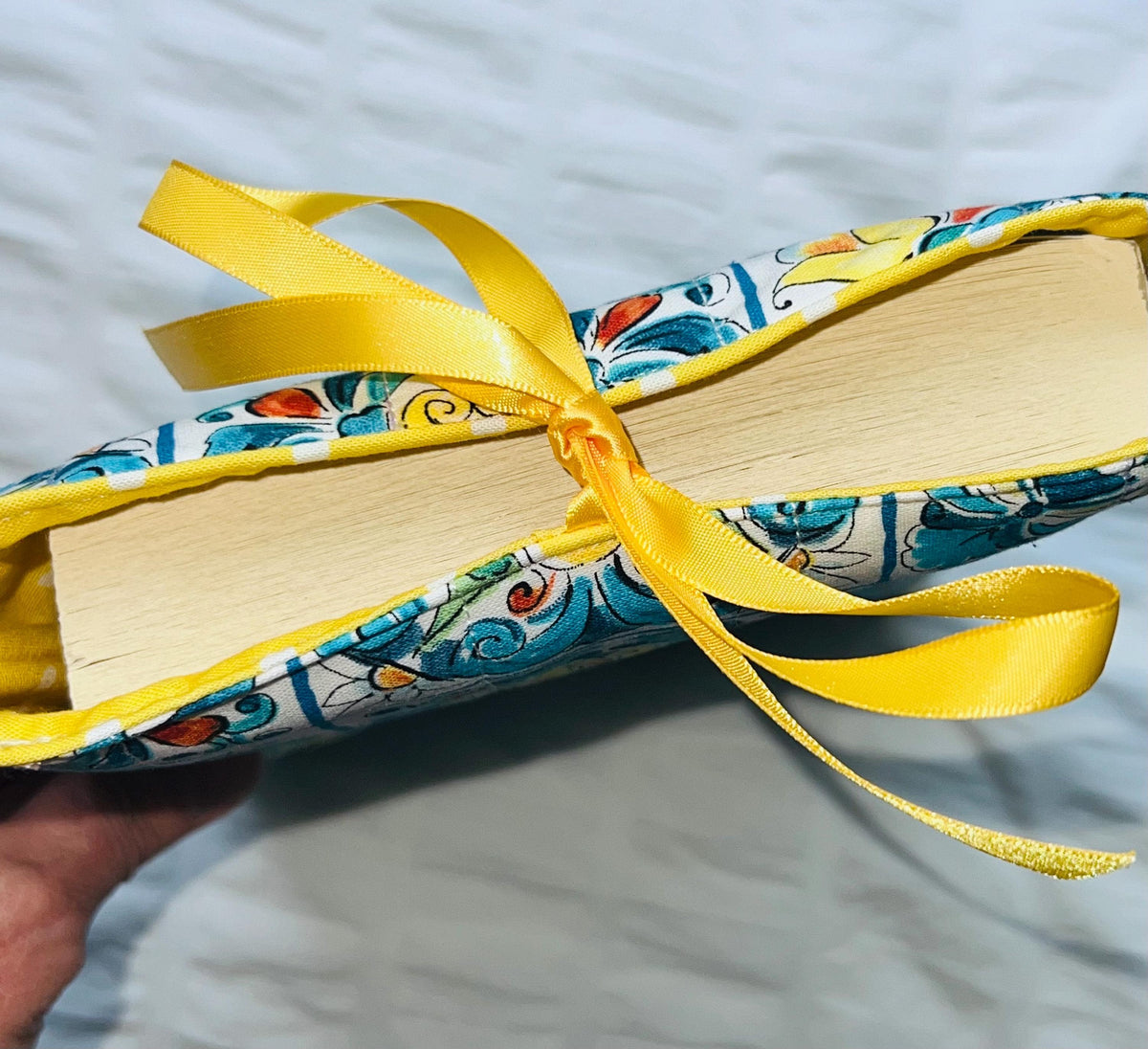 Sunlit Villa Handmade Quilted Book Sleeve