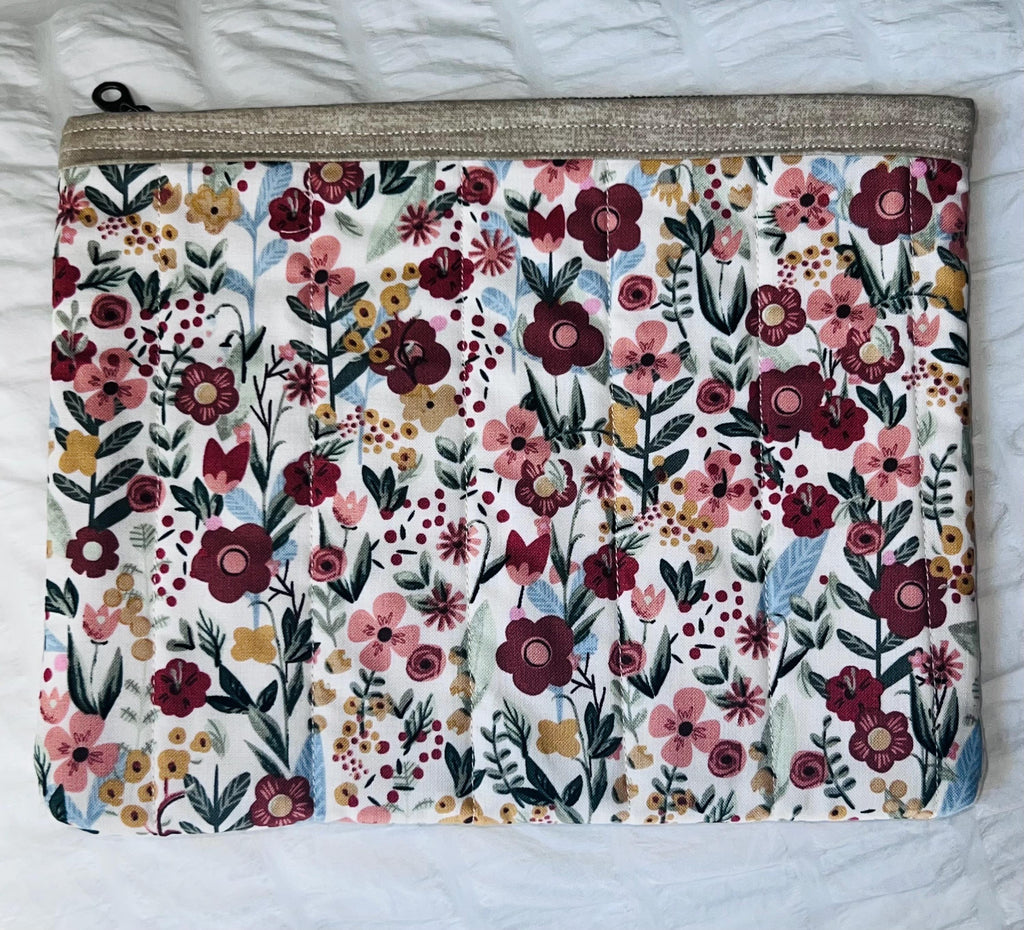 Secret Garden Quilted Large Zipper Pouch