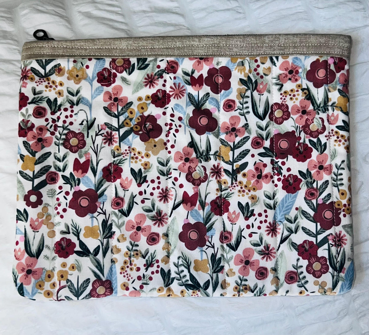 Secret Garden Quilted Large Zipper Pouch