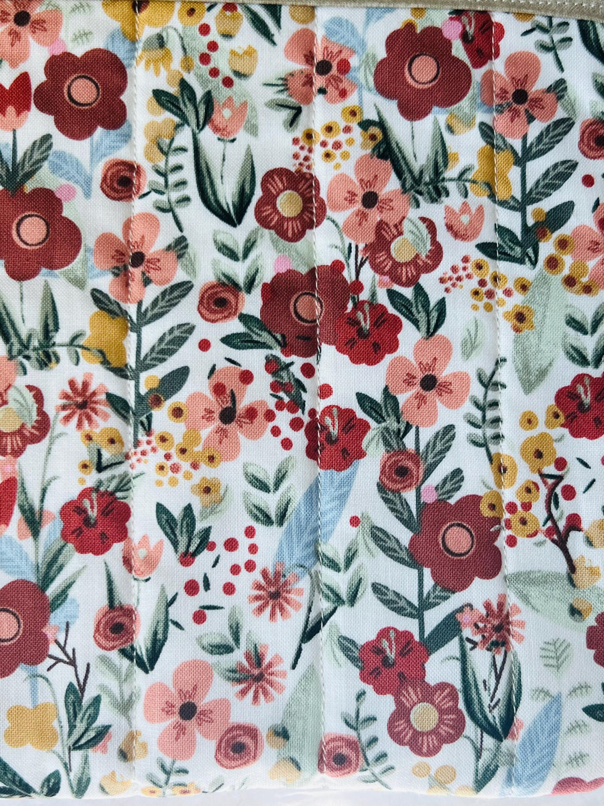 Secret Garden Quilted Large Zipper Pouch