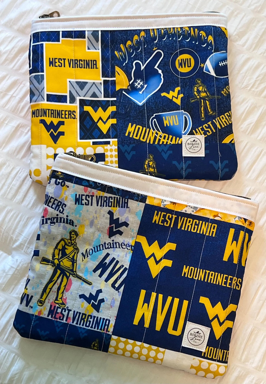 Made-to-Order WVU Quilted Zipper Pouch