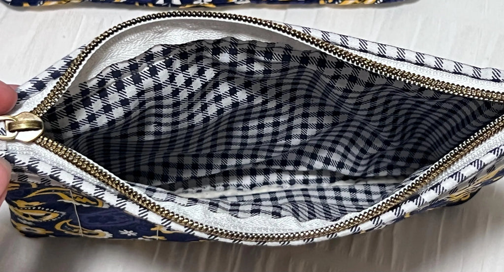 Made-to-Order WVU Quilted Zipper Pouch