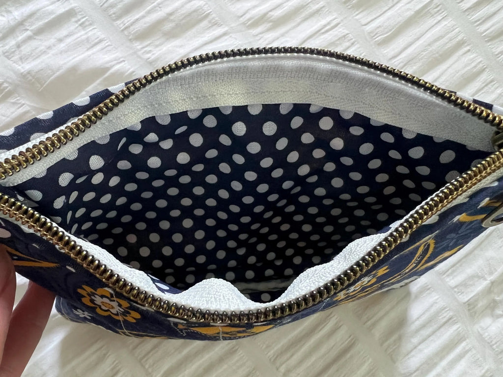 Made-to-Order WVU Quilted Zipper Pouch