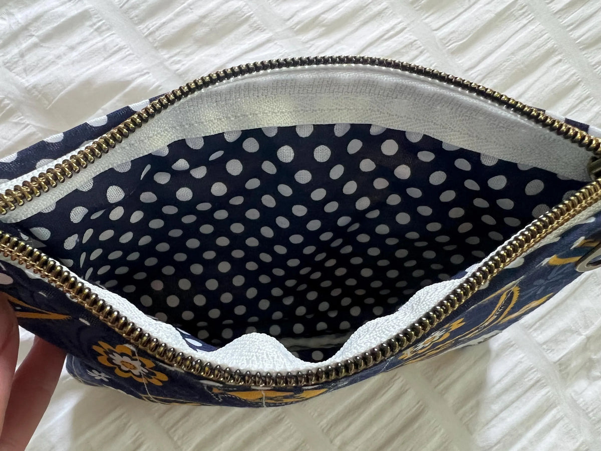 Made-to-Order WVU Quilted Zipper Pouch