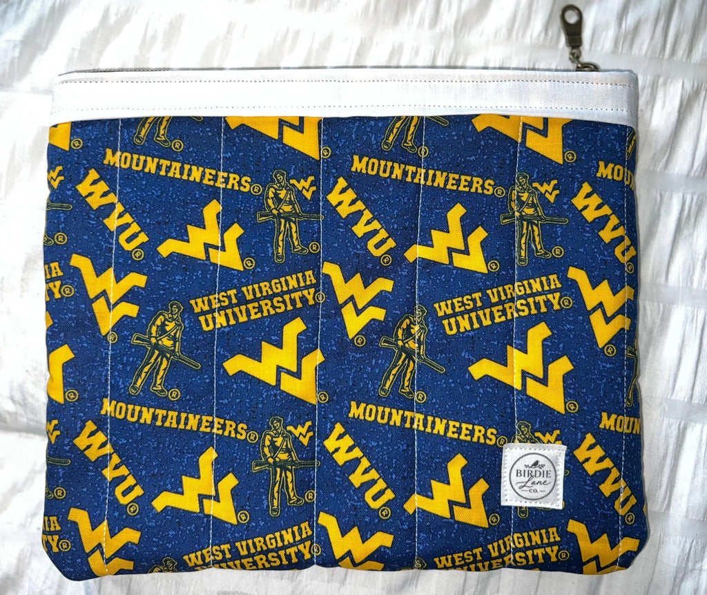 Made-to-Order WVU Quilted Zipper Pouch